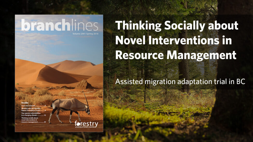 Thinking Socially about Novel Interventions in Resource Management - Branchlines